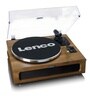 LS-410 Vinyl Record Player with Bluetooth Turntable and 4 Built-In Speakers, Wooden Finish