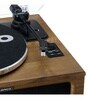 LS-410 Vinyl Record Player with Bluetooth Turntable and 4 Built-In Speakers, Wooden Finish