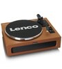LS-430 Turntable Vinyl Record Player with Bluetooth Belt Drive, Pitch Control, Preamp, RCA Out and AUX in 3.5Mm Integrated Speaker 40 Watt RMS, Brown Colour