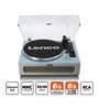 LS-440 Turntable Vinyl Record Player with Bluetooth Belt Drive, Pitch Control, Preamp, RCA Out and AUX-In 3.5Mm Integrated 4 Speaker- 40 Watt RMS with Blue Fabric