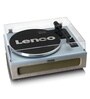 LS-440 Turntable Vinyl Record Player with Bluetooth Belt Drive, Pitch Control, Preamp, RCA Out and AUX-In 3.5Mm Integrated 4 Speaker- 40 Watt RMS with Blue Fabric