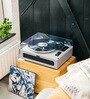 LS-440 Turntable Vinyl Record Player with Bluetooth Belt Drive, Pitch Control, Preamp, RCA Out and AUX-In 3.5Mm Integrated 4 Speaker