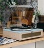 LS-440 Turntable Vinyl Record Player with Bluetooth Belt Drive, Pitch Control, Preamp, RCA Out and AUX-In 3.5Mm Integrated 4 Speaker- 40 Watt RMS with Blue Fabric