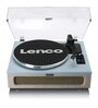 LS-440 Turntable Vinyl Record Player with Bluetooth Belt Drive, Pitch Control, Preamp, RCA Out and AUX-In 3.5Mm Integrated 4 Speaker- 40 Watt RMS with Blue Fabric