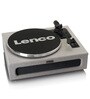 LS-440 Turntable Vinyl Record Player with Bluetooth Belt Drive, Pitch Control, Preamp, RCA Out and AUX-In 3.5Mm Integrated 4 Speaker
