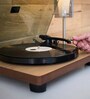 LS-50 Bluetooth Vinyl Record Player Turntable with Integrated Speaker  Preamp, (33/45/78 RPM), Vinyl To Mp3, Includes Extra Stylus, Wood Brown Colour