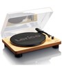 LS-50 Bluetooth Vinyl Record Player Turntable with Integrated Speaker  Preamp, (33/45/78 RPM), Vinyl To Mp3, Includes Extra Stylus, Wood Brown Colour