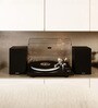LS-500 Vinyl Record Player Bluetooth Turntable with Two Separate Speakers, Black MDF Case