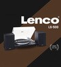 LS-500 Vinyl Record Player Bluetooth Turntable with Two Separate Speakers, Black MDF Case