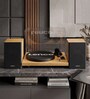 LS-500 Vinyl Record Player Bluetooth Turntable with 2 Separate Speakers, Wooden Finish