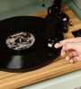 LS-500 Vinyl Record Player Bluetooth Turntable with 2 Separate Speakers, Wooden Finish