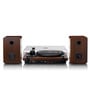 LS-600WA Vinyl Record Player Turntable AT-VM95E Cartridge Carbon Fibre Tone Arm Amplifier with Bluetooth Plus 2 External Speakers, Wooden Finish