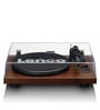 LS-600WA Vinyl Record Player Turntable AT-VM95E Cartridge Carbon Fibre Tone Arm Amplifier with Bluetooth Plus 2 External Speakers, Wooden Finish