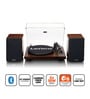 LS-600WA Vinyl Record Player Turntable AT-VM95E Cartridge Carbon Fibre Tone Arm Amplifier with Bluetooth Plus 2 External Speakers, Wooden Finish