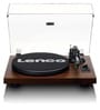 LS-600WA Vinyl Record Player Turntable AT-VM95E Cartridge Carbon Fibre Tone Arm Amplifier with Bluetooth Plus 2 External Speakers, Wooden Finish