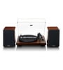 LS-600WA Vinyl Record Player Turntable AT-VM95E Cartridge Carbon Fibre Tone Arm Amplifier with Bluetooth Plus 2 External Speakers, Wooden Finish