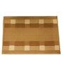 Brown Geometric Polyester 28 x 18 Inches Anti Skid Door Mat