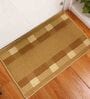 Brown Geometric Polyester 28 x 18 Inches Anti Skid Door Mat
