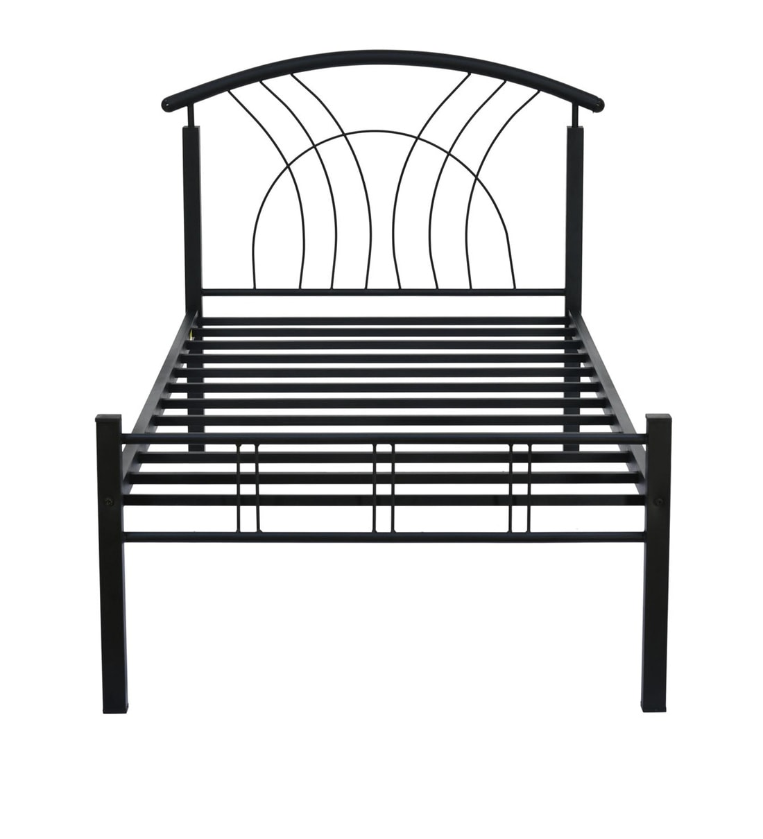 Buy Lucas Metal Single Bed in Black Finish by Nilkamal Online Modern