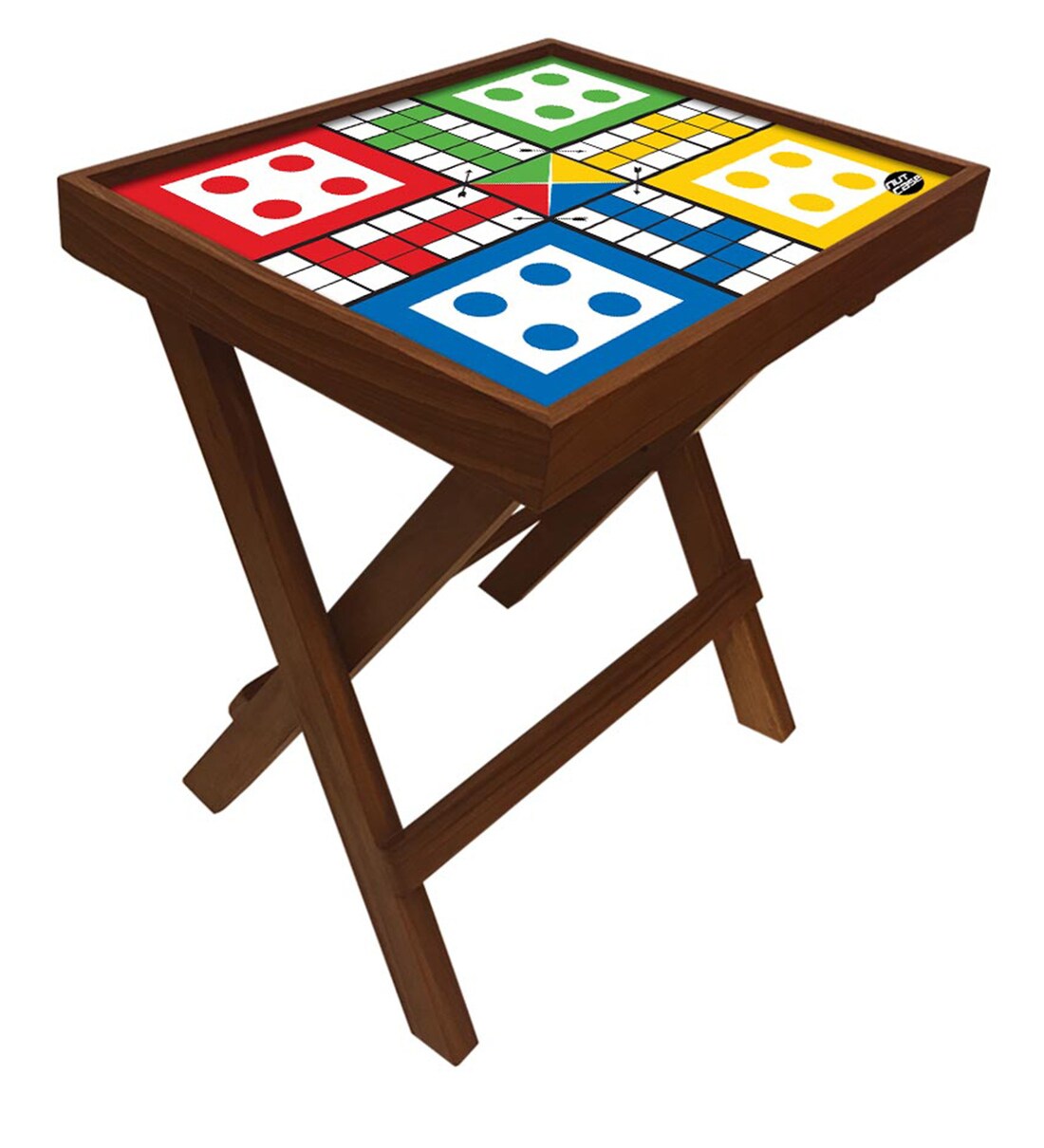 Buy Ludo Designer Folding End Table in Teak Wood by Nutcase Online
