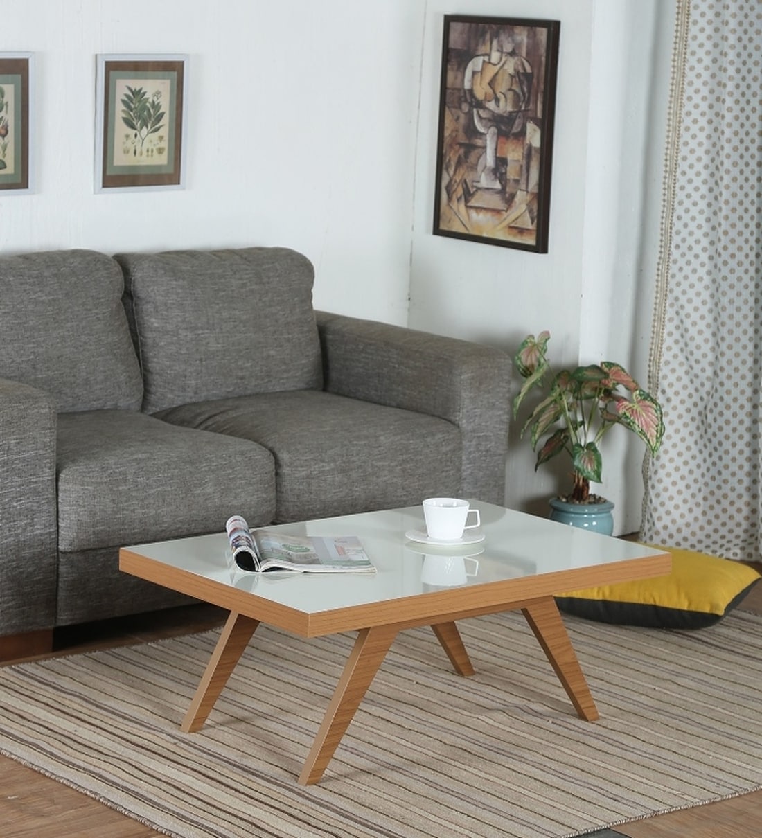 light colored coffee table