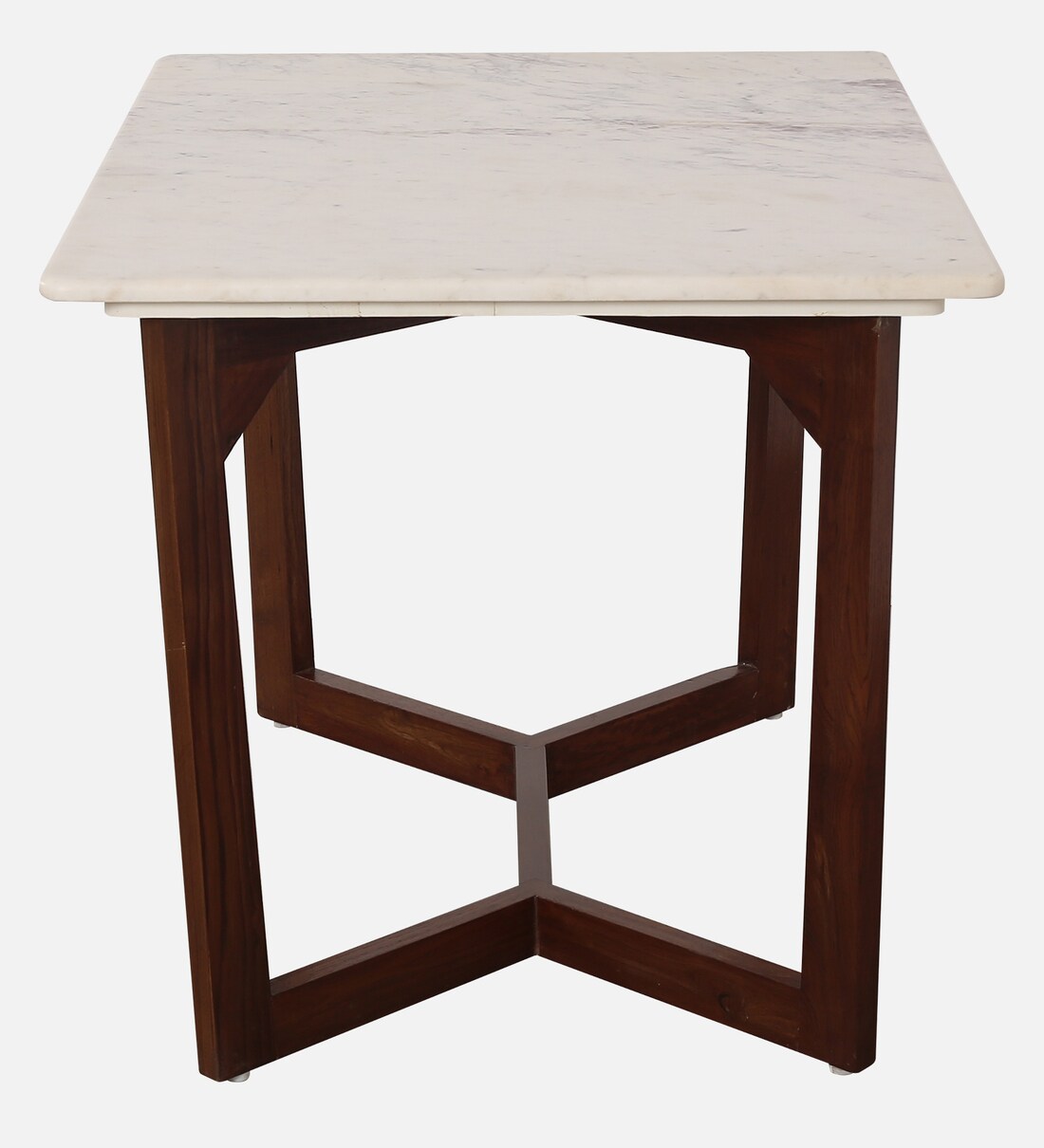 Buy Lush Solid Wood 4 Seater Dining Table in Natural Teak Wood Finish
