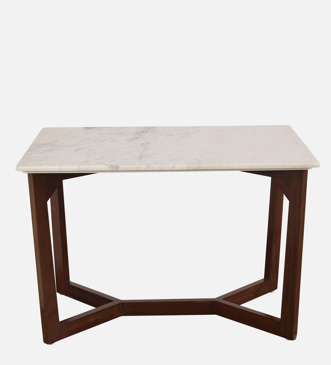 Buy Lush Solid Wood 4 Seater Dining Table in Natural Teak Wood Finish