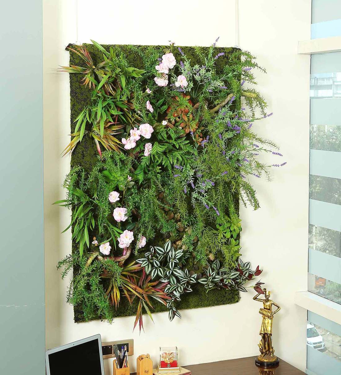Buy Lush Vertical Garden Wall Hanging by Green Wall Online Artificial