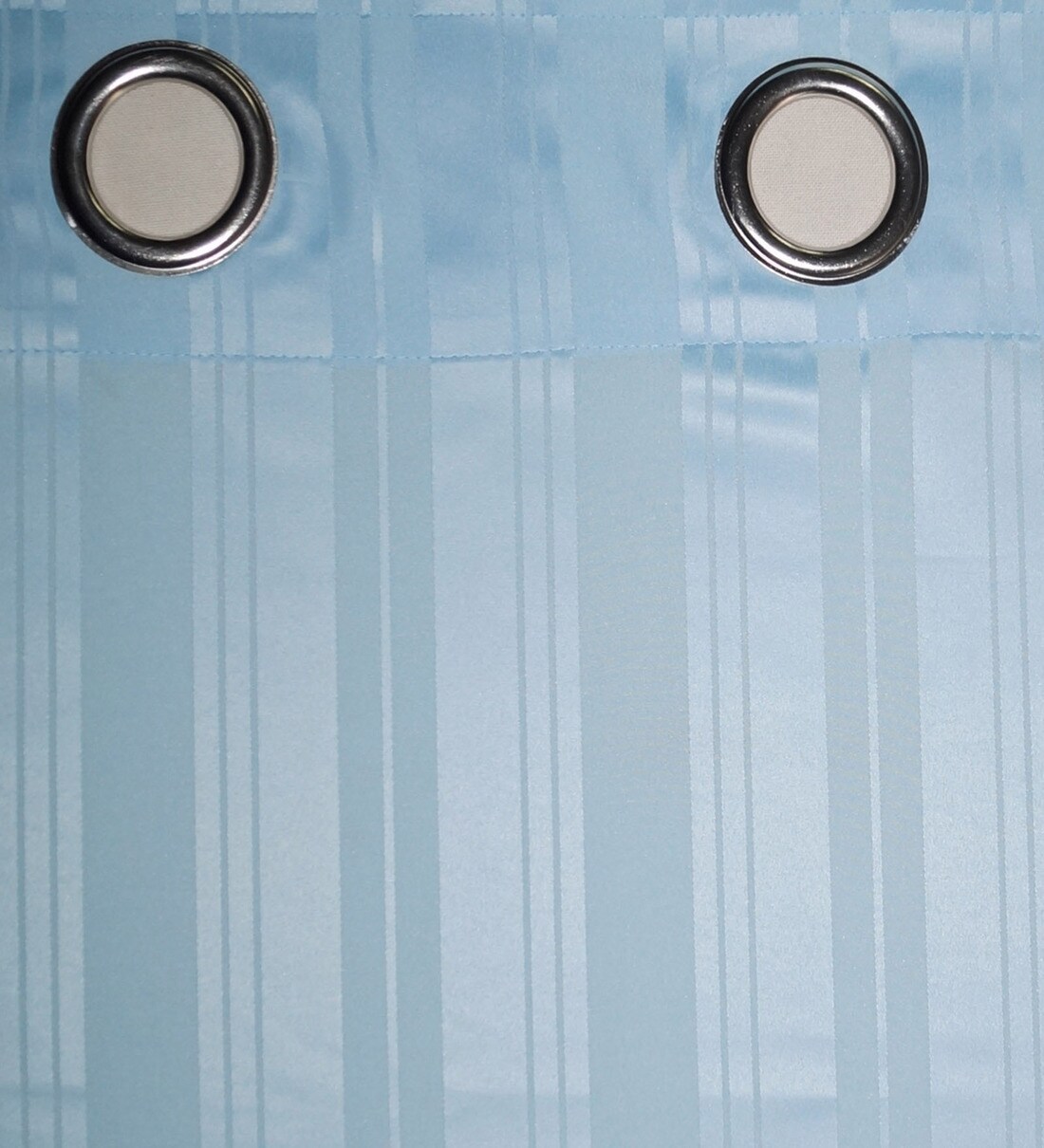 Buy Sky Blue Striped Pattern Polyester Shower Curtain By Lushomes