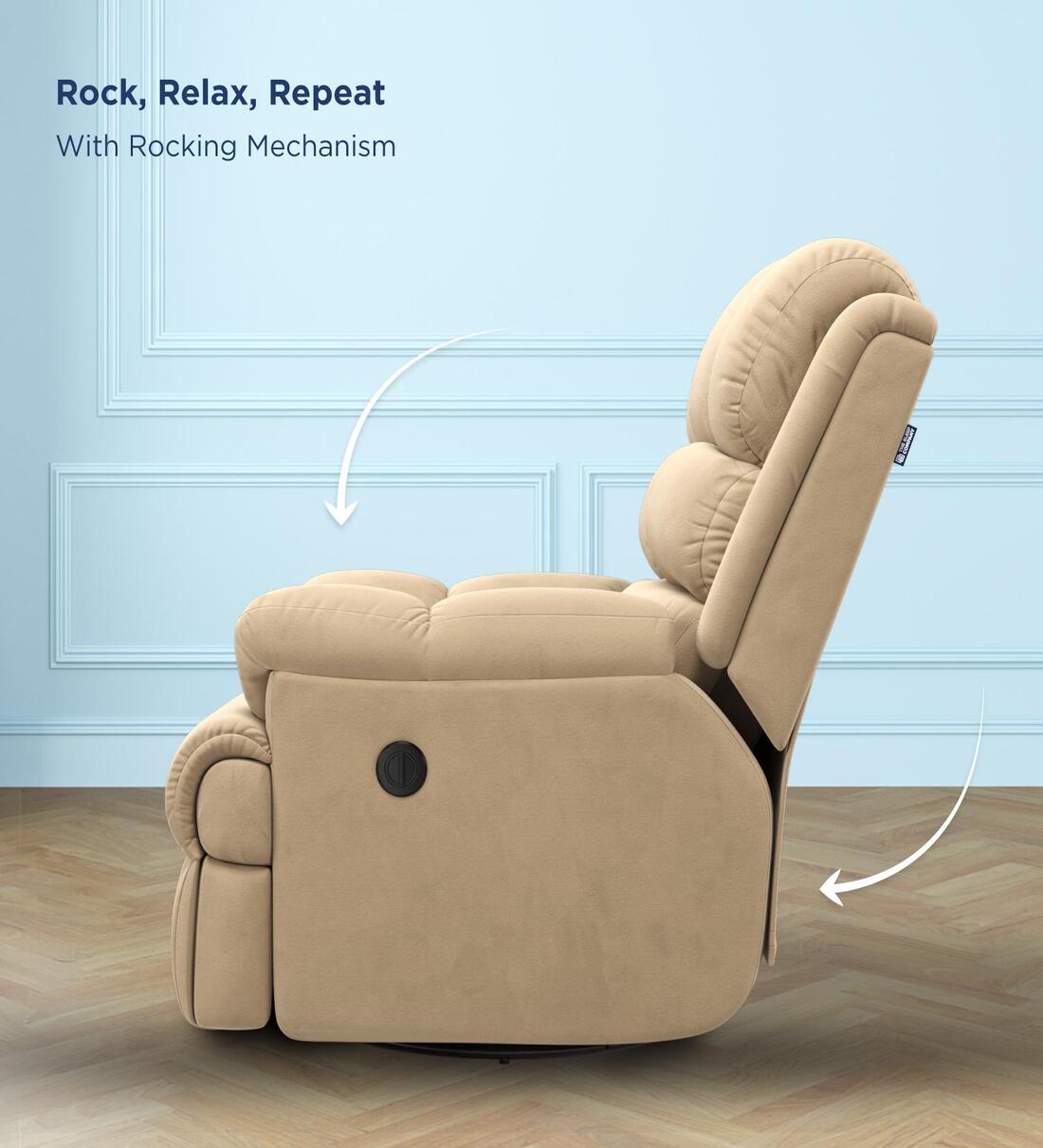 Buy Luxe SmartGRID Motorized Seater Recliner In Beige Colour