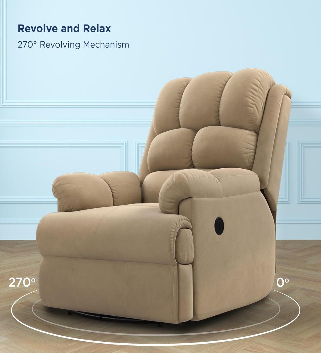 Buy Luxe SmartGRID Motorized Seater Recliner In Beige Colour