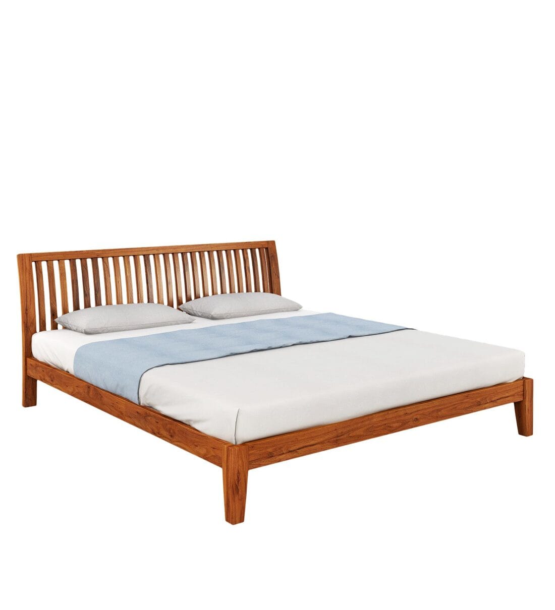 Buy Luxurious Solid Wood King Size Bed in Brown Finish by Doctor Dreams