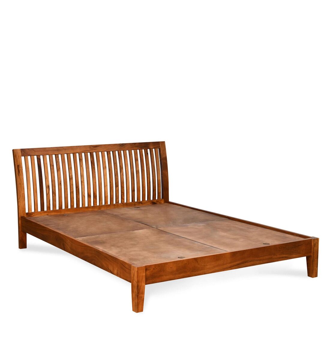 Buy Luxurious Solid Wood King Size Bed in Brown Finish by Doctor Dreams