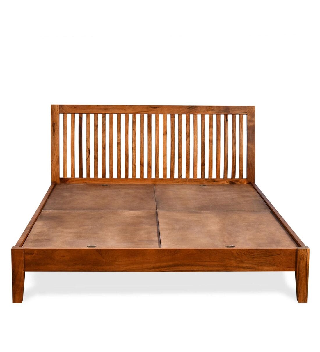 Buy Luxurious Solid Wood Queen Size Bed In Brown Finish By Doctor ...