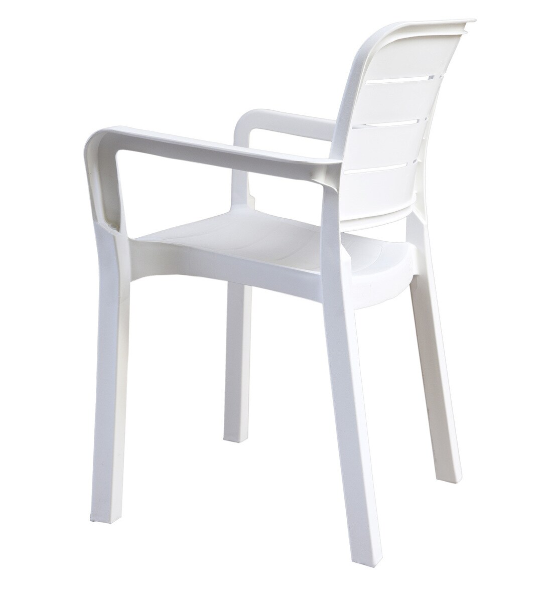 Buy Luxury Plastic Chair in White Colour By ITALICA Online Armed
