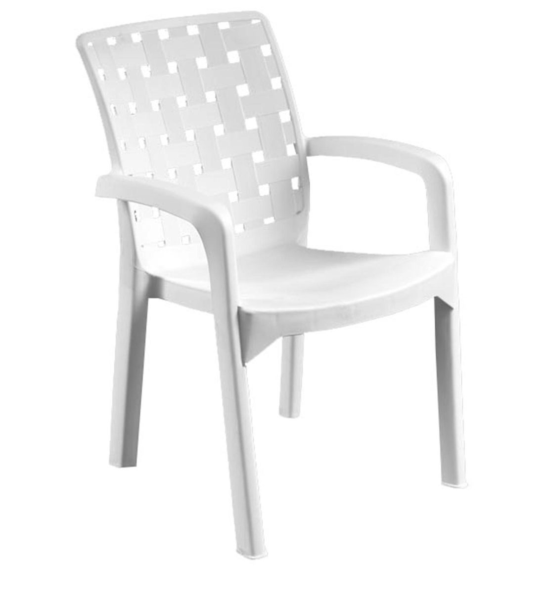 Buy Luxury Plastic Chair in White Colour By ITALICA Online Armed