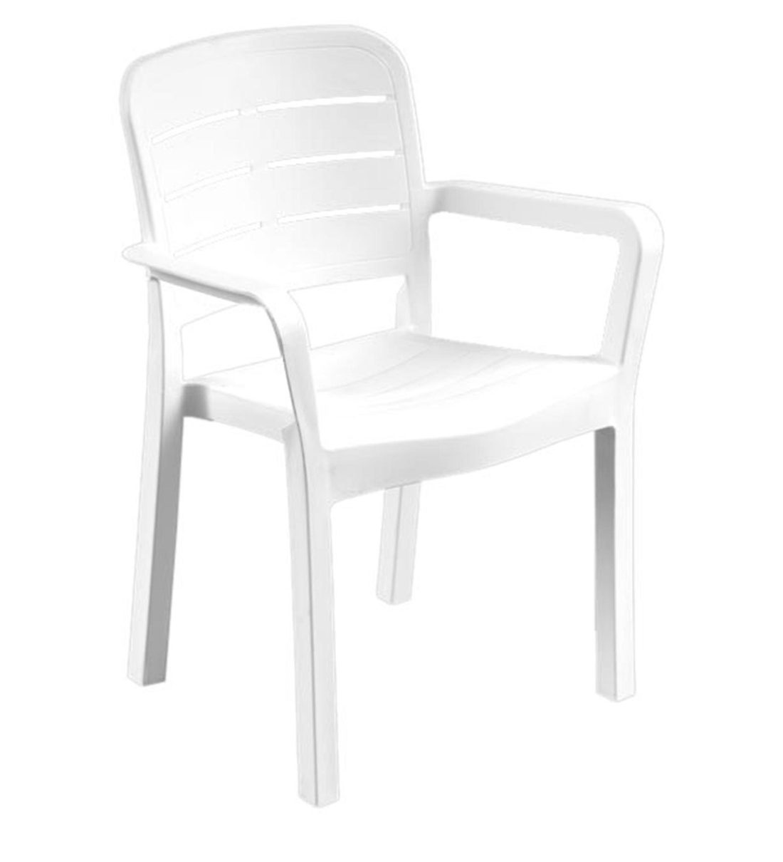 Buy Luxury Plastic Chair in White Colour By ITALICA Online Armed