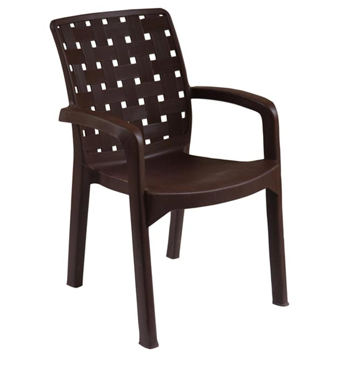 Buy Luxury Plastic Chair (Set of 4) in Brown Colour By Italica Online