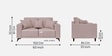 Luca Fabric 2 Seater Sofa In Almond Beige Color