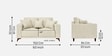 Luca Fabric 2 Seater Sofa In Maple Cream Color