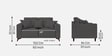 Luca Fabric 2 Seater Sofa in Stone Grey Color