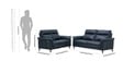 Lucca Italian Leather Sofa Set (3+2) In Blue Colour
