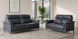 Lucca Italian Leather Sofa Set (3+2) In Blue Colour