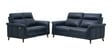 Lucca Italian Leather Sofa Set (3+2) In Blue Colour