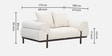 Lucca Plush Boucl  Fabric 2 Seater Sofa in Cream Colour