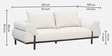 Lucca Plush Boucl  Fabric 3 Seater Sofa in Cream Colour