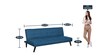 Luiz Sofa Cum Bed In Blue Colour