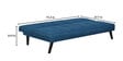 Luiz Sofa Cum Bed In Blue Colour