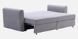 Luna Chenille Fabric Sofa Cum Bed in Ash Grey Colour With Storage