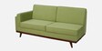 Luna Fabric LHS Sectional Sofa in Olive Green Colour